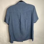 Jaclyn Smith Vintage Linen Blend Blue Short Sleeve Blazer Sz Large Photo 5