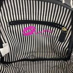 Betsey Johnson Black White Striped Daisy Floral Summer Girly Mini Backpack Bag Photo 11