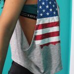 Blush new American flag sleeveless hoodie Photo 1