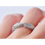 Boutique NEW 1 Ct Pretty Pave Simulated Diamond‎ Eternity Wedding Band Ring, Size 10 Photo 5