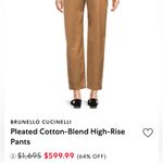Brunello Cucinelli 1695$ Nwt Brunello Cuccinelli pleated high rise wide trouser pants 8 Photo 14