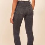 Reformation Jeans May High & Skinny in Washed Black Organic Cotton Made in USA Photo 1