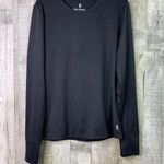 Free Country  Size Medium Crewneck Long Sleeve w/Thumb-Holes Black Athletic Shirt Photo 0
