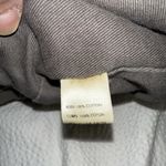 Anthropologie Schuler & Sons Tie Dyed Cotton Blue Canvas & Tan Leather 18" Bag Photo 4