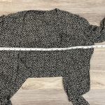 SheIn Black & White Animal Print Long Elastic Sleeve Tie Front Lightweight Wrap Photo 6