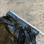 ZARA  Black Pleated Vegan Leather Wrap Midi Skirt XS Photo 5