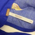 Free People  Mock Neck Pullover Royal Blue Floral Drop Shoulder Top- Small Photo 9