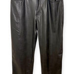 Abercrombie & Fitch Abercrombie Vegan Leather 90s Relaxed Ultra High Rise Pants 32/14L NWT Photo 0