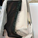 Good American Koko Black Green Snakeskin Animal Print Over The Knee Boot Size 5 Photo 6