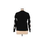 Laju Black White Star Sleeve Pattern Crewneck Knit Pullover Sweater XL Spacecore Black Photo 2
