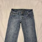 American Eagle  Womens 6 Reg Stone Washed Flared Boot Jeans Low Rise Pockets Photo 1