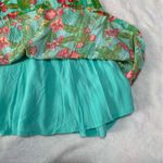 Matilda Jane  size 12 large green tropical floral dress sleeveless mommy and me m Photo 4