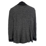 St. John Blazer Size 2 Black Leather Detail 3 Button Photo 5