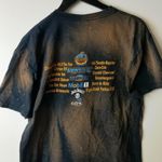 Bleached American Iron & Muscle T Shirt Vintage Y2K Brown Black Large L USA Logo Photo 14