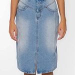 Velvet Heart  premium classic blue denim Tessia Skirt women’s size 31 western 26” Photo 0