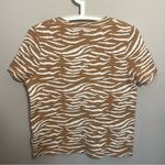 Anthropologie By  animal print short sleeve sweater top 
Size small Photo 1