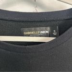 Gabrielle Union for New York and Company puff sleeve embroidery sweatshirt Small Black Photo 1