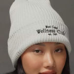 Anthropologie NWT Daily Practice by  Sport Club Ribbed Beanie light grey 1989 Photo 0