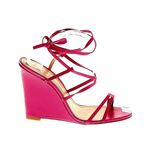Schutz  Deonne Nappa Leather Wedge Sandal Hot Pink 9.5 Photo 1