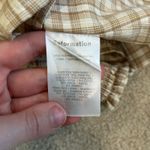 Reformation  Nadine Top Brown Plaid Smocked Square Neck Corset Style Size 4 Photo 6