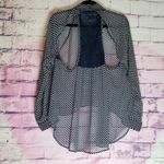 Romeo + Juliet Couture  WEAVE PATTERN LACE OPEN BACK SHOULDER SHEER HI LOW BLOUSE Photo 1