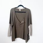 Free People  star‎ destructed Henley oversized top Photo 1