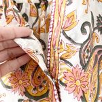 Lola Australia Boho Floral Printed Mini Dress in Multicolor Tan Size M Photo 8