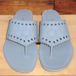 Diane Von Furstenberg  Womens Blue 7.5 Leather Sandals Shoes Photo 2