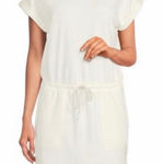 Andrew Marc Crew Neck Drawstring Cotton Blend Minidress Sweatshirt Dress M NWT Photo 0