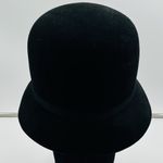 Nine West Black Wool Blend Bucket Hat with Flower Detail One Size Cloche Photo 2