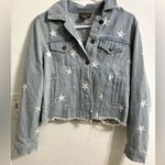 Sans Souci San Souci Star Embroidered Distressed Jean Jacket - Medium Photo 0