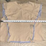 Anthropologie By  Beige Ribbed Knit Sleeveless Tank Top Cap Sleeve Size L Photo 9