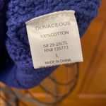 Olivaceous  Royal Blue Knit Crop Halter Top-Large Photo 10