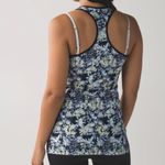 Lululemon Cool Racerback Tank Size 4 Petal Clarity Yellow and Blue Floral Photo 5