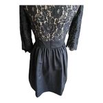 Eliza J . Stunning black dress, black lace top with nude lining Photo 4