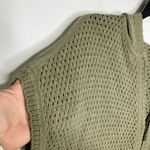 Eddie Bauer  sleeveless full zip hooded open knit sweater women's size XL Photo 1