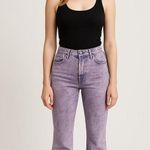 M.i.h Marty jean high rise cropped flare acid fluffy pink jeans no size tag Photo 0