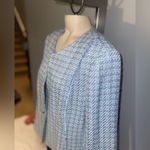 Sag Harbor Vintage  purple blue white blazer coat suit jacket 3/4 sleeve 16P Photo 1