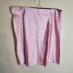 Satin Ballet Pink Skater Skirt With Black Roller Over Band Size 2X Photo 1