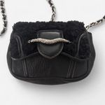 Aimee Kestenberg  fierce and fab shearling chain leather flab mini micro purse Photo 1