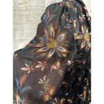 & Other Stories & Other Women's Long Black Floral Long Sleeved Dress Ruffles, Bell Sleeve Photo 9