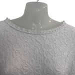 Lane Bryant White Floral Ruffle Mini Blouson-Sleeve Boatneck Lace Dress Size 14 Photo 4