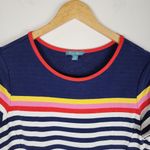 Fleur Bleue T Shirt Dress Striped Pockets M Blue Size M Photo 3