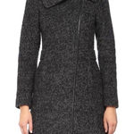SOIA & KYO  Leila Black Charcoal Wool Coat Size Small Photo 0