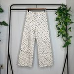 ZARA  The Marine Straight Crop Wide Leg Pants Floral Print size 6 Photo 2