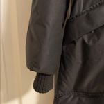 Theory  Black Long Belted Puffer Coat Petite P Hooded Photo 2