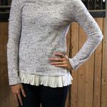 Double Zero 💙 | Navy Sweater with Pleated Trim, Small Photo 0