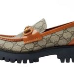 Gucci  GG Monogram Horsebit Lug Sole Loafer size 35.5 Photo 2