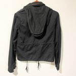 Diesel  Size Small Black Linen Cotton Blend Multi Pocket Utility Hooded Jacket Photo 4