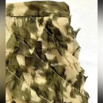J.Crew | 100% Silk Camo Ruffle Mini Skirt Camouflage Side Zip Size 00 XXS Photo 3